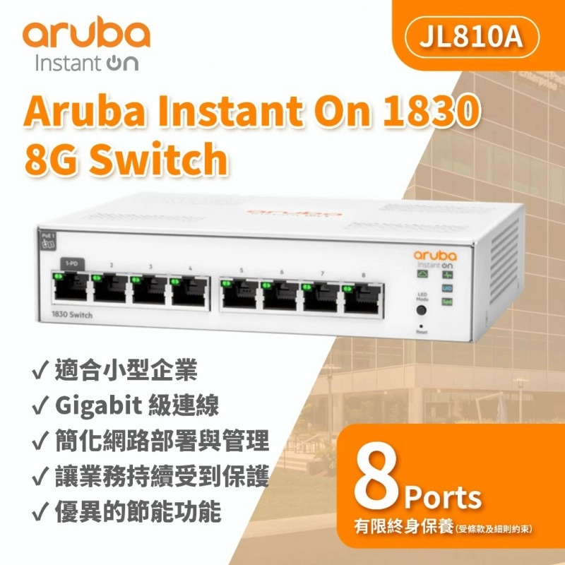 Aruba IOn 1830 8G 交換器, JL810A交換器