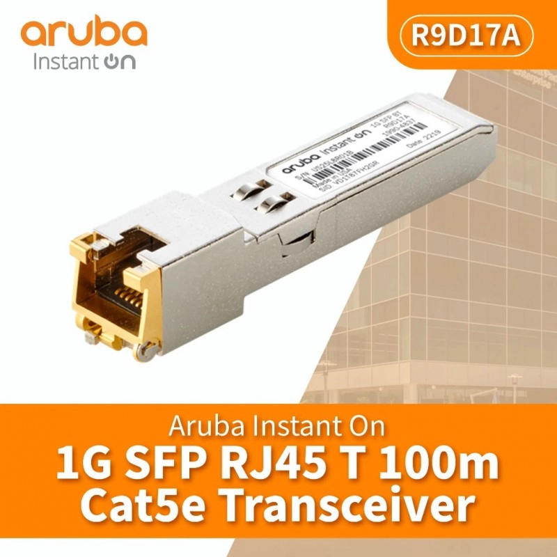 Aruba IOn 1G SFP RJ45 T 100m Cat5e 收發器, R9D17A網絡配件