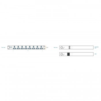 Austin Hughes 機櫃專用拖板, 8 Outlet, H8UK90-10A/F_C14/3B-1