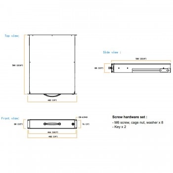 Austin Hughes 2U 有鎖櫃筒, TSD-2U
