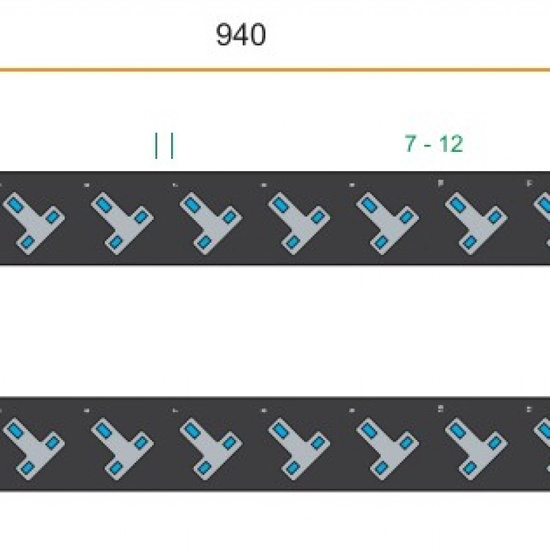 Austin Hughes InfraPower PDU 機櫃專用拖板, 12 Outlet, V12UK135-13A_BS/3B-1機櫃專用拖板