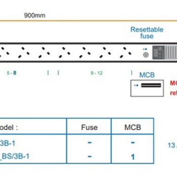 Austin Hughes InfraPower PDU, 12 Outlet, V12UK45-13A_BS/3B-1