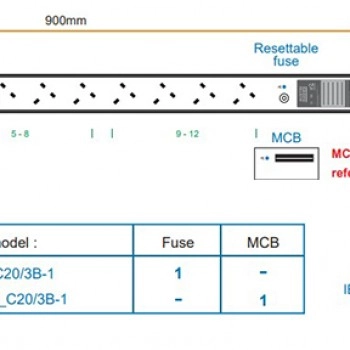 Austin Hughes 機櫃專用拖板, V12UK45-16A_C20/3B-1