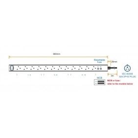 Austin Hughes InfraPower PDU, 12 Outlet, V12UK45-32A-MD/F_EN/3B-1