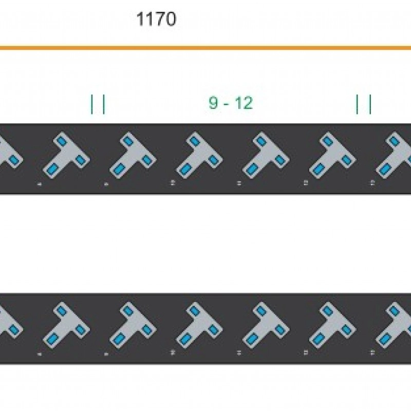 Austin Hughes InfraPower PDU, 16 Outlet, V16UK45-13A_BS/3B-1機櫃專用拖板