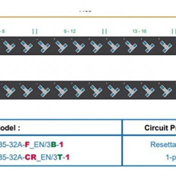 Austin Hughes InfraPower PDU, 20 Outlet, V20UK135-32A_EN/3B-1