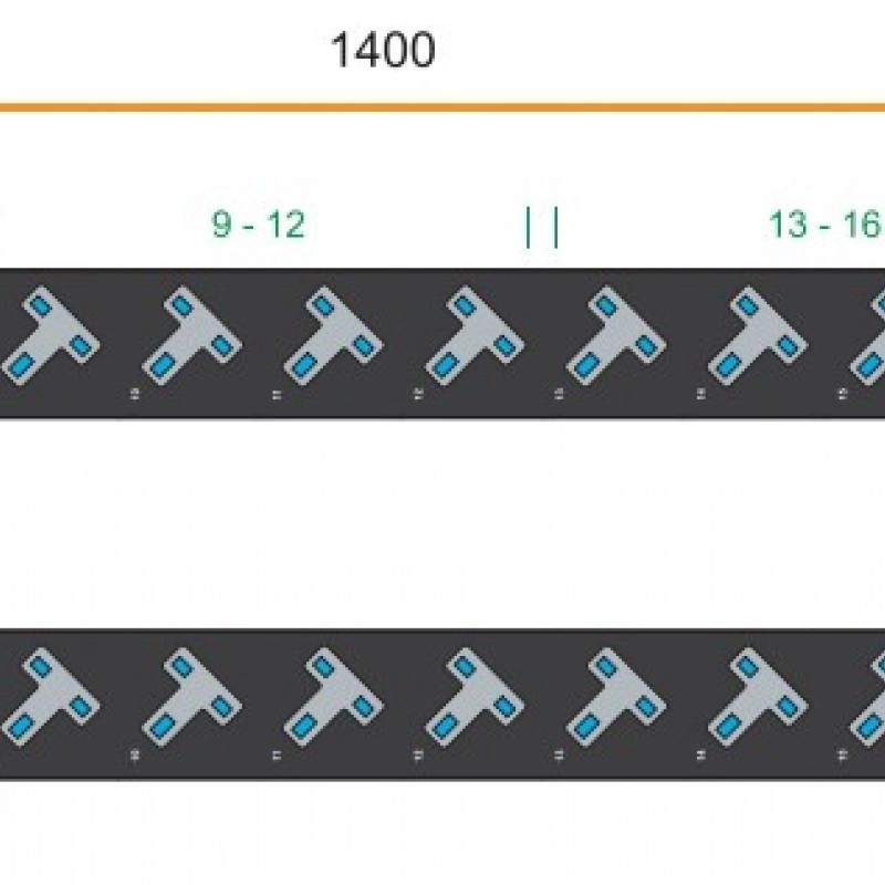 Austin Hughes InfraPower PDU, 20 Outlet, V20UK45-16A_C20/3B-1機櫃專用拖板