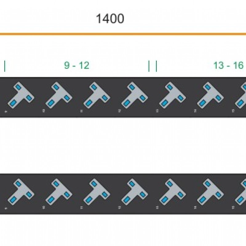 Austin Hughes InfraPower PDU, 20 Outlet, V20UK45-16A_EN/3B-1機櫃專用拖板
