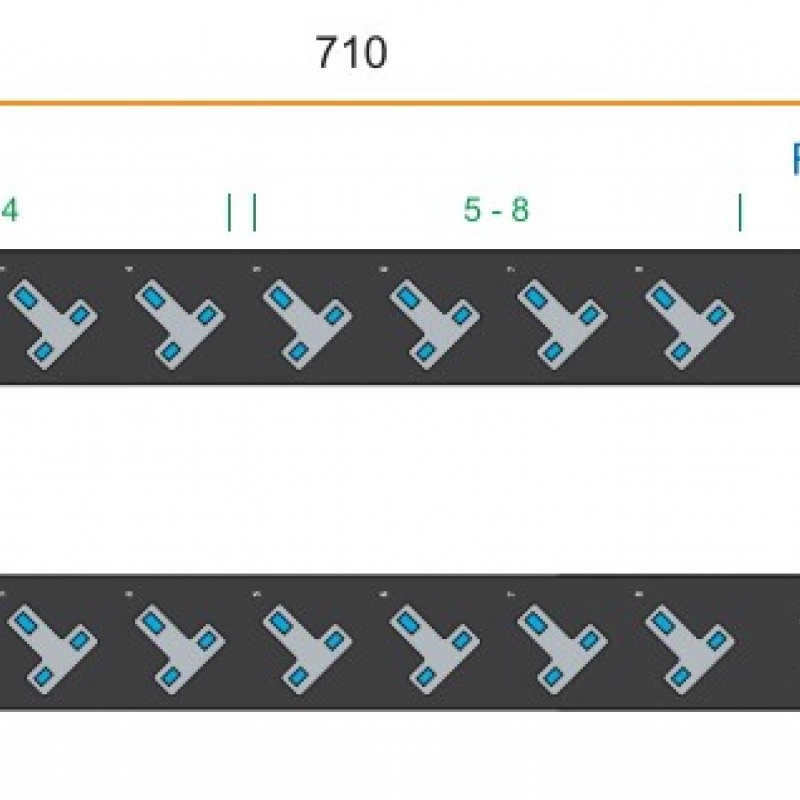 Austin Hughes InfraPower PDU, 8 Outlet, V8UK135-13A_BS/3B-1機櫃專用拖板