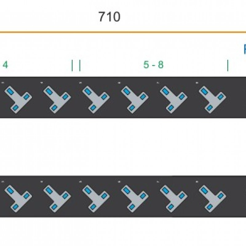 Austin Hughes InfraPower PDU, 8 Outlet, V8UK135-20A_OE/3B-1機櫃專用拖板
