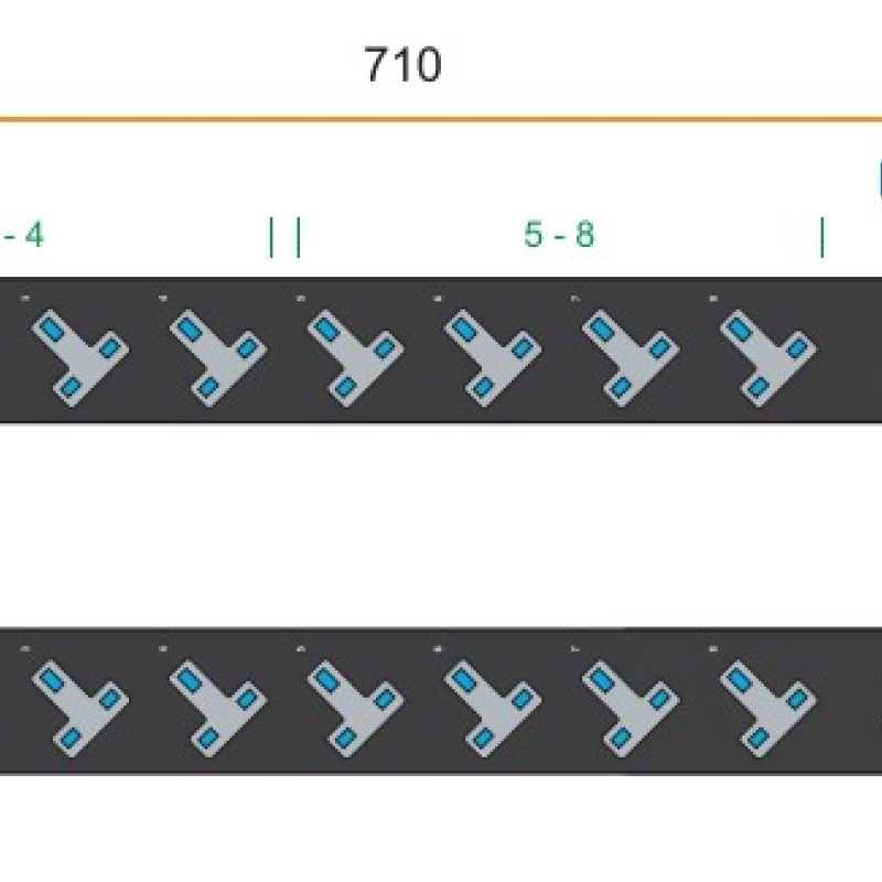Austin Hughes InfraPower PDU, 8 Outlet, V8UK135-32A_EN/3B-1機櫃專用拖板