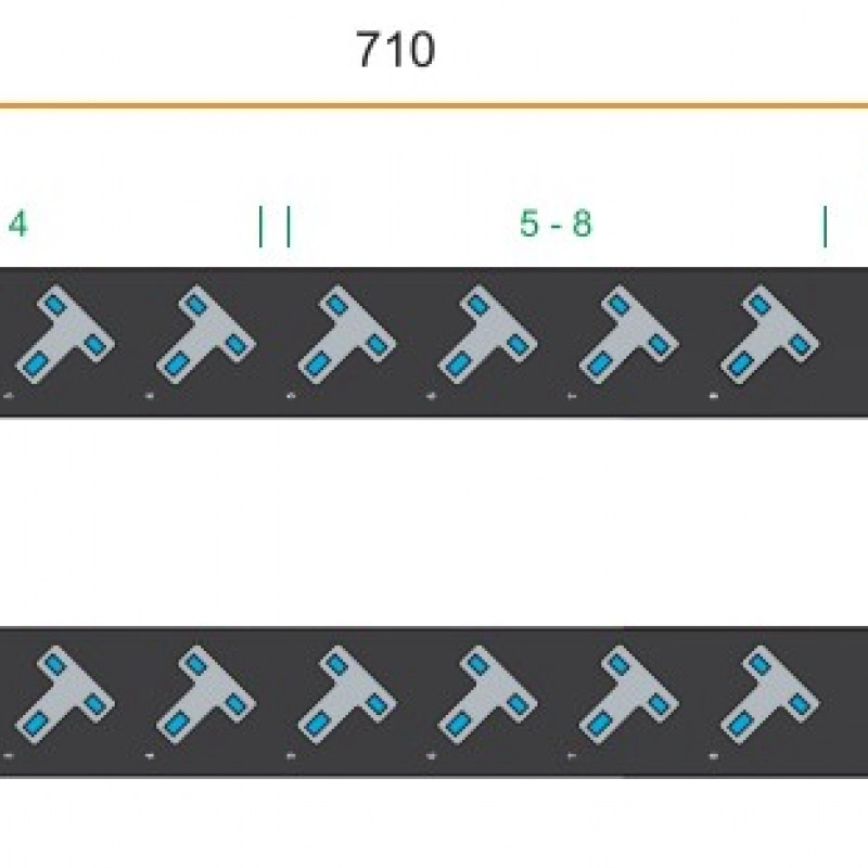 Austin Hughes InfraPower PDU 機櫃專用拖板, 8 Outlet, V8UK45-13A_BS/3B-1機櫃專用拖板
