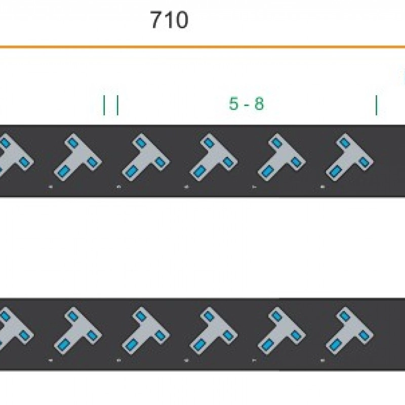 Austin Hughes InfraPower PDU, 8 Outlet, V8UK45-20A_OE/3B-1機櫃專用拖板