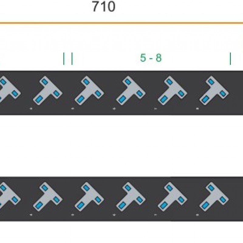 Austin Hughes InfraPower PDU, 8 Outlet, V8UK45-32A_EN/3B-1機櫃專用拖板