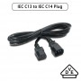 IEC C13 Socket to IEC C14 Plug Power Cord, C13-C14, 1.8米