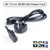 IEC C13 to UK BS1363 英式三腳 13A 電源線, 1.8米