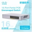 Cisco 16-Port Partial POE Unmanaged 交換器, CBS110-16PP