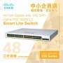Cisco 48-Port Gigabit with 10G SFP+ POE Smart 交換器, CBS220-48P-4X-UK