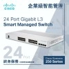 Cisco 24 Port Gigabit L3 全網管交換器, CBS250-24T-4G香港行貨交換器