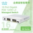 Cisco 16 Port Gigabit POE+ 120W L3 全網管智能交換器, CBS350-16P-2G