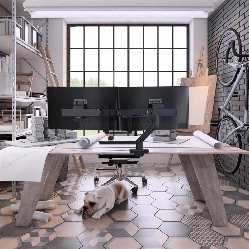 Ergotron HX台式雙配置顯示器支臂Ergotron 工業