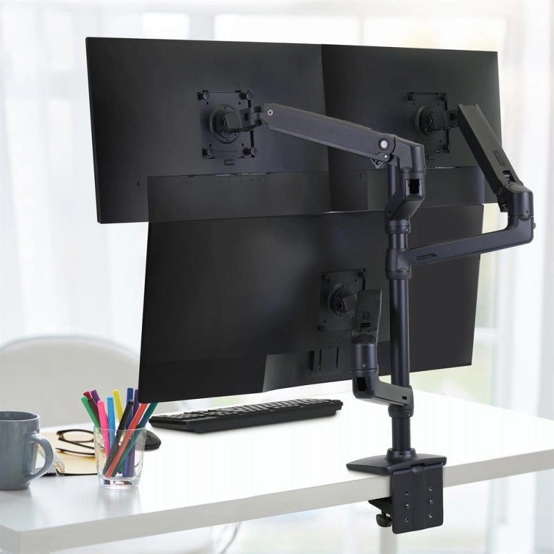 Ergotron LX 雙顯示器支架套件 [黑色] | Dual monitor arm | Dual monitor riser | 人體工學 雙顯示器 支架