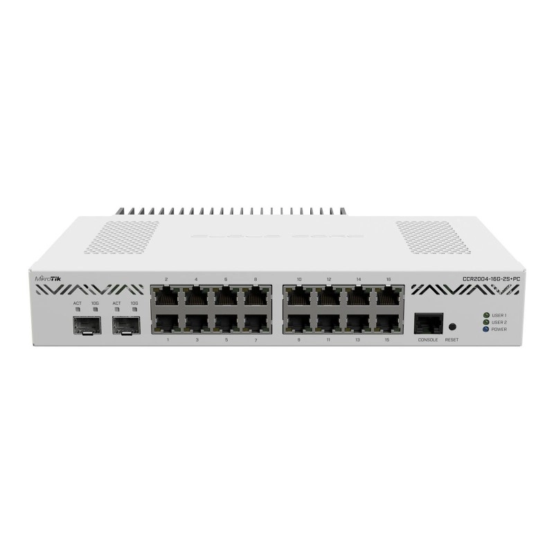 MikroTik 18 Ports 路由器, CCR2004-16G-2S+PC路由器