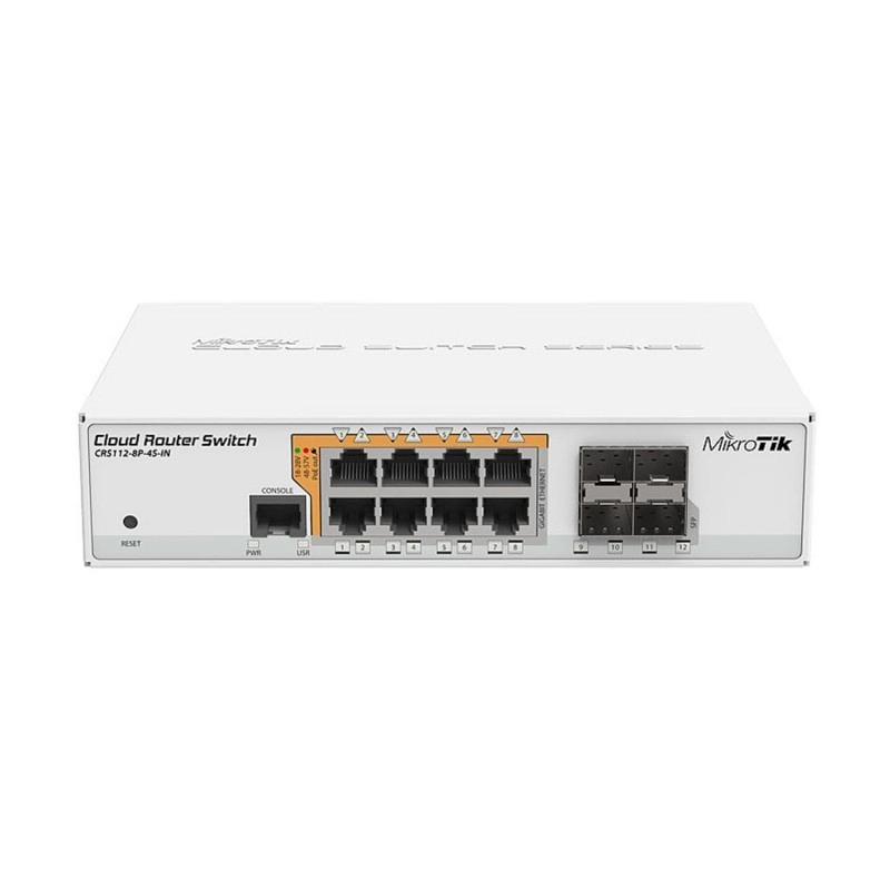 MikroTik 12 Ports Switch, CRS112-8P-4S-INSwitch
