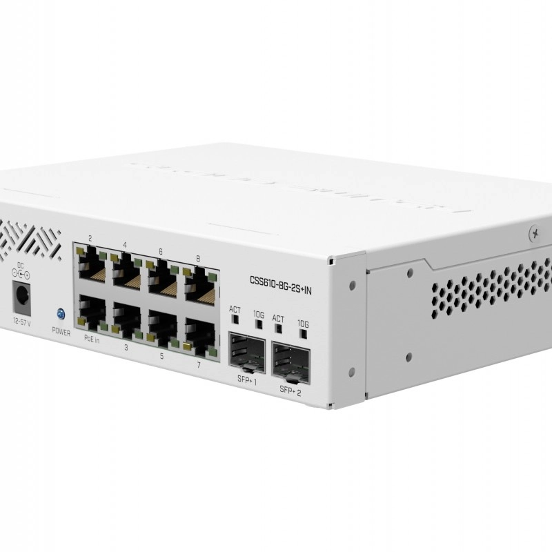 MikroTik 10 Ports 交換器, CSS610-8G-2S+IN交換器