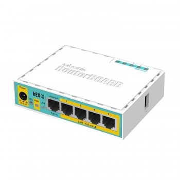 MikroTik 5 Ports 路由器, hEX PoE lite, RB750UPr2