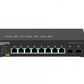 Netgear 10 port AV Line 管理型交換器, GSM4210PX