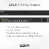 Netgear 14 port AV Line 管理型交換器, MSM4214X交換器