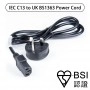 IEC C13 to UK BS1363 英式三腳 13A 電源線, 1.8米