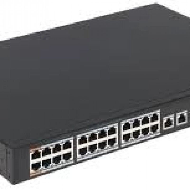 大華 24 Port Fast Ethernet PoE With 2 Port Gigabit Switch, DH-PFS4226-24ET-360交換器