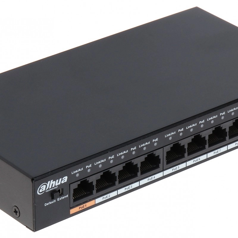 大華 DH-PFS3009-8ET-96, 8 Port Fast Ethernet PoE With 1 Port Fast交換器