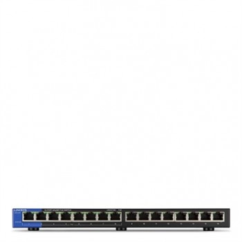 Linksys 16-Port Desktop Gigabit Unmanaged PoE Switch, LGS116P