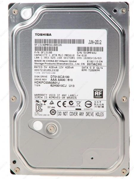 Toshiba 4TB 3.5吋內置硬碟, DT02ABA400