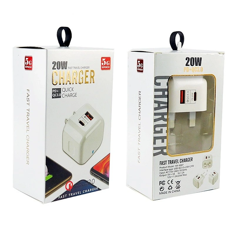 20W QC3.0 / USB-C Adapter (UK) - UK-USB-C Adapter Adapter︱Hub︱Docking ｜ 衍光HinKwong 香港
