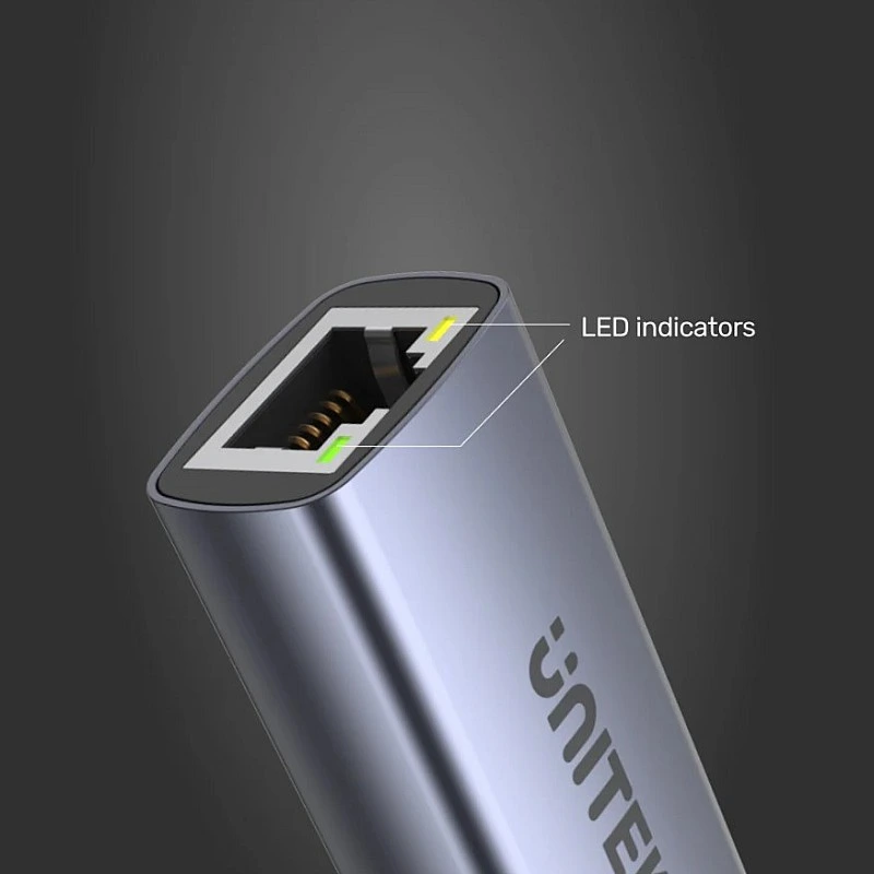 Unitek 2 in 1 USB-C To Gigabit Ethernet Adapter, U1323A