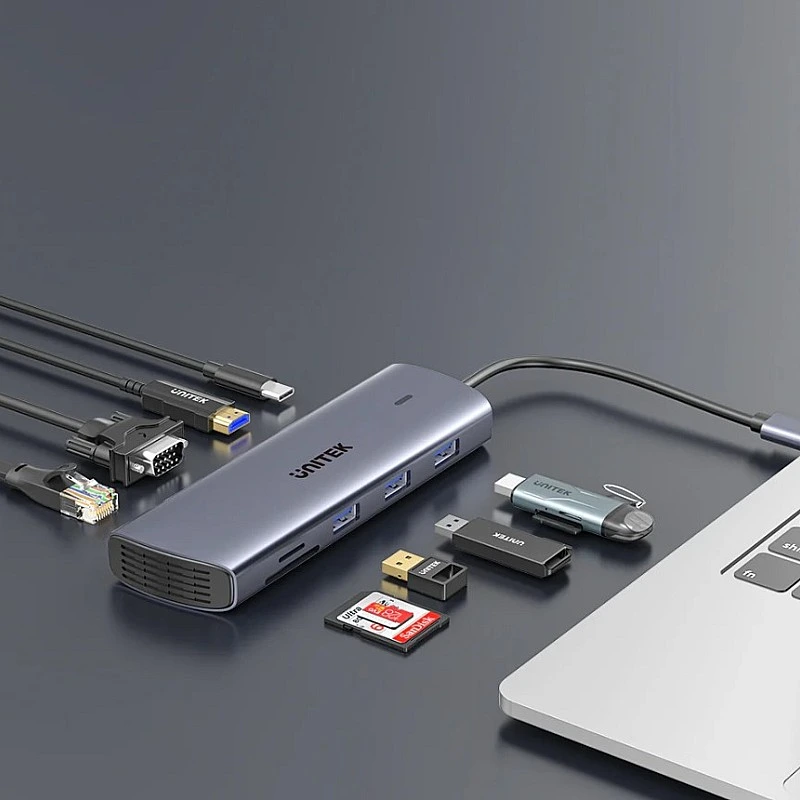 Unitek 9-in-1 USB-C Hub, D1113A - U-D1113A Adapter︱Hub︱Docking ｜ 衍光HinKwong 香港