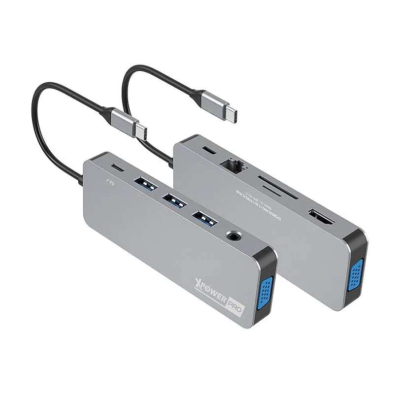 XPower PRO HU11 11合1 100W PD Hub, XPP-HU11-GY - XPP-HU11-GY 電源︱集線器︱擴充座 ｜ 衍光HinKwong 香港