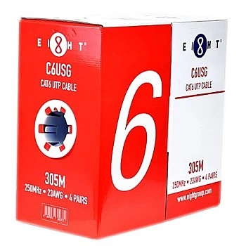 EIGHT CAT6 Network Cable, C6USG(1000ft)