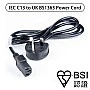 IEC C13 to UK BS1363 3-Pin Power Cord, 3Meters