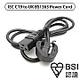 IEC C19 to UK BS1363 3-Pin Power Cord, 3Meters