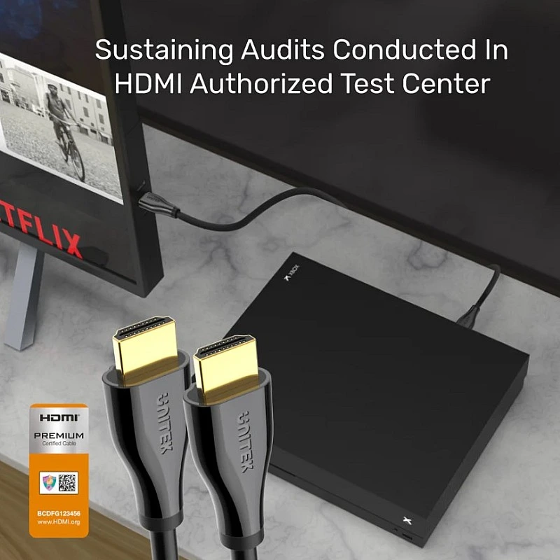 Unitek 4K 60Hz Premium Certified HDMI 影音線(帶乙太網功能)