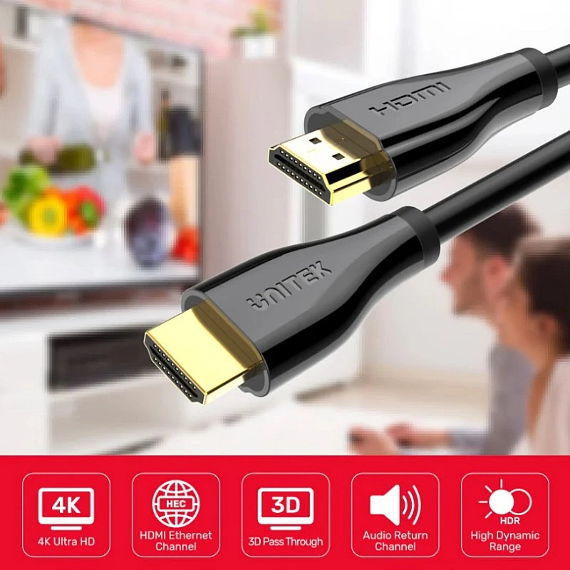 Unitek 4K 60Hz Premium Certified HDMI 影音線(帶乙太網功能)