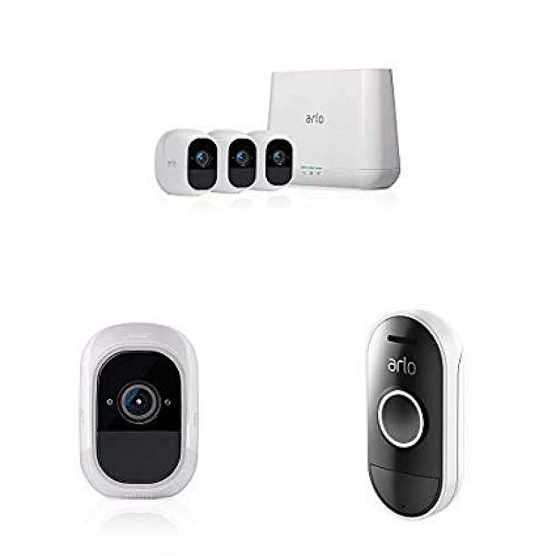 Arlo Pro2 3-cam system + Audio Doorbell, VMS4330P + AAD1001 - Arlo-Camera-System-VMS4330P + AAD1001 IP CAMERAS ｜ 衍光HinKwong 香港