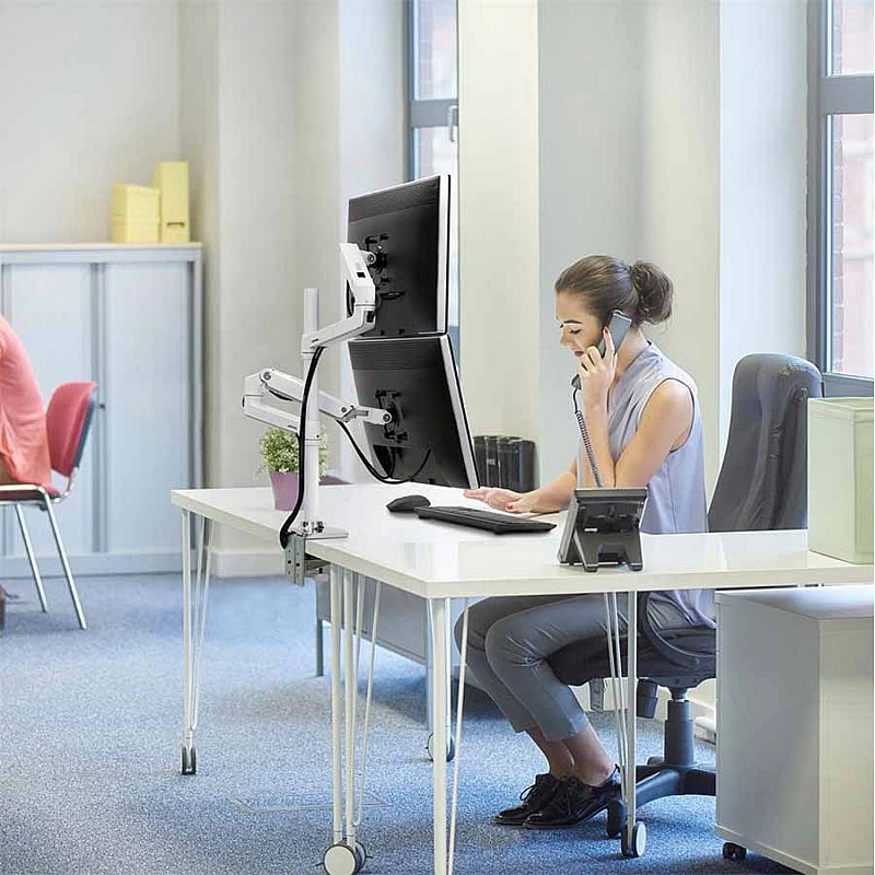Ergotron LX 雙配置台式支臂, 高杆 - E-LX Dual Stacking Arm, Tall Pole Ergotron 工業 ｜ 衍光HinKwong 香港