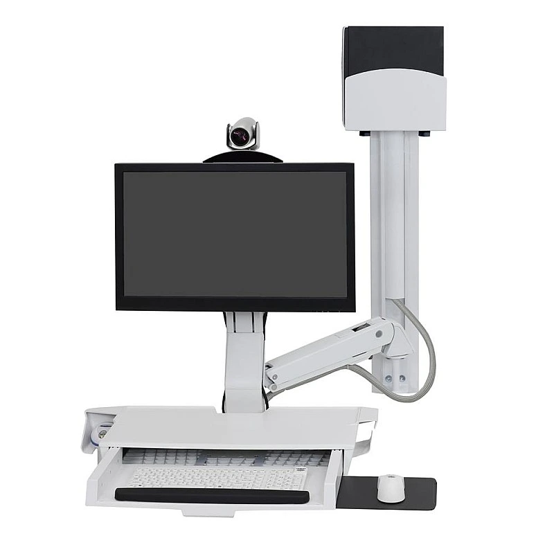 Ergotron SV Combo System with Worksurface & Pan, Small CPU Holder - E-45-594 Ergotron Industrial ｜ 衍光HinKwong 香港