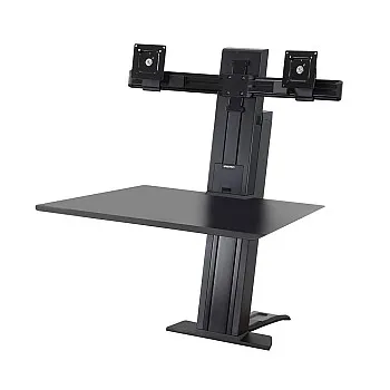 Ergotron WorkFit-SR Dual Monitor Sit-Stand Desktop Workstation, 33-407-085 (BLACK)